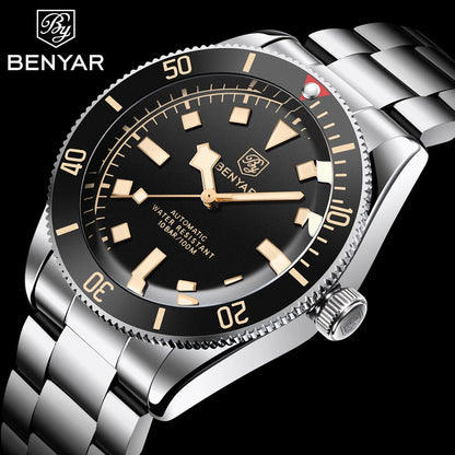 BENYAR men's watch, automatic mechanical, sporty.