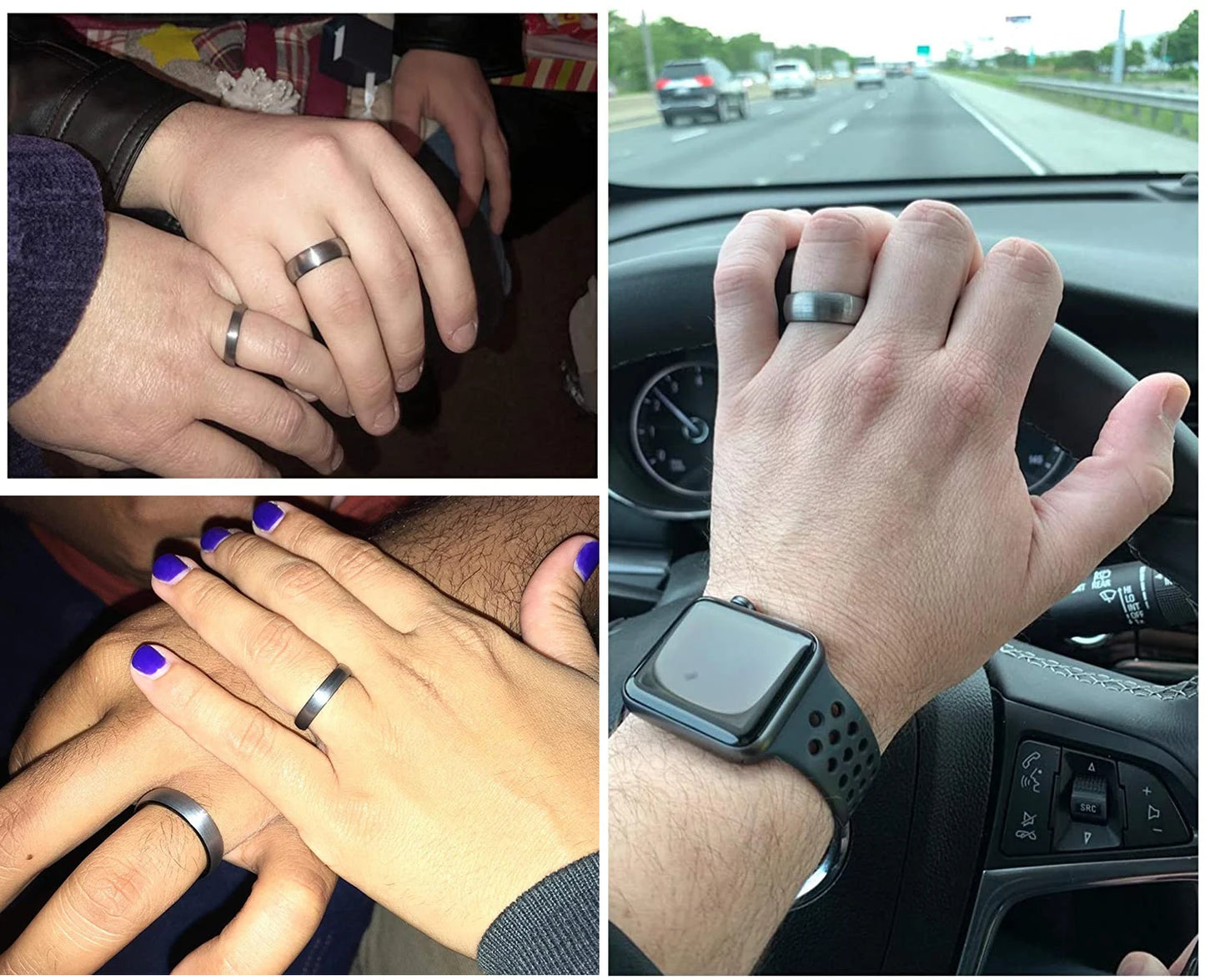 Classic brushed Tigregrade men's ring.