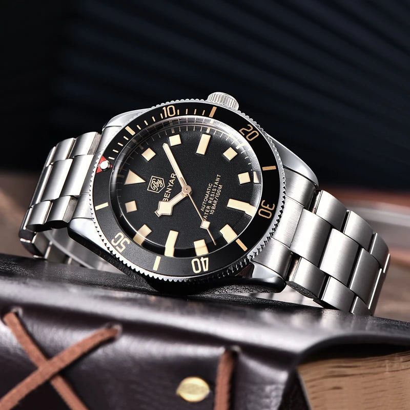 BENYAR men's watch, automatic mechanical, sporty.