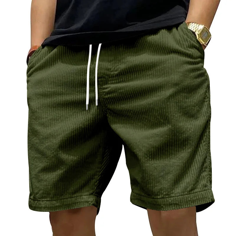 Ladiguard men's casual corduroy shorts