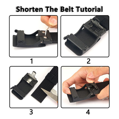 TUSHI Reinforced Tactical Belt for Men with Automatic Metal Buckle.