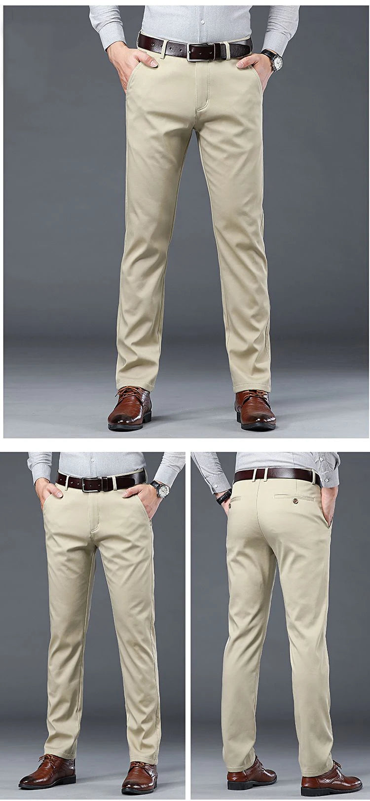 Slim fit tailored trousers, business casual style, in cotton.