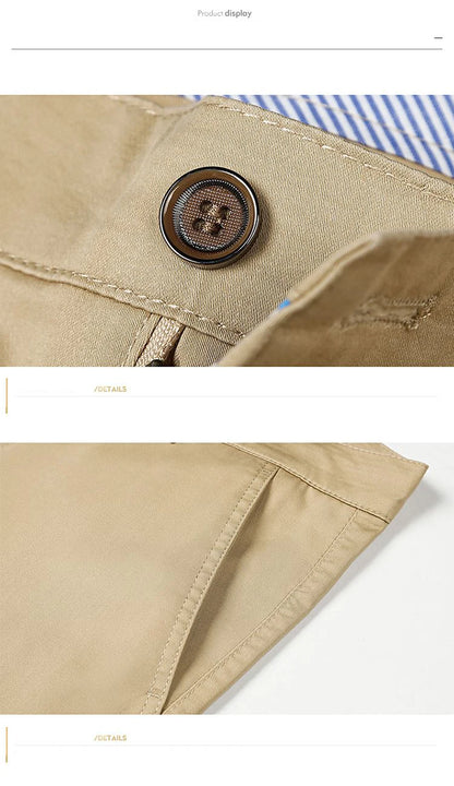 Slim fit tailored trousers, business casual style, in cotton.