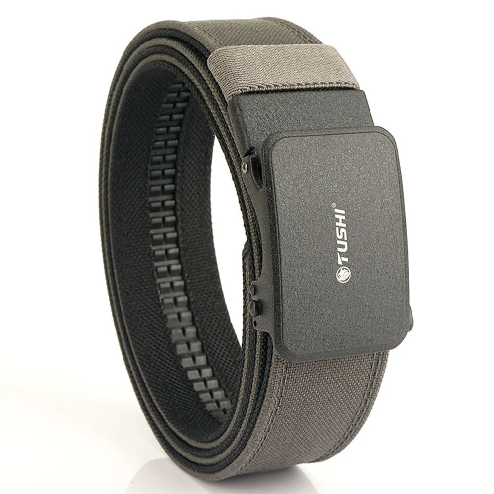 TUSHI Reinforced Tactical Belt for Men with Automatic Metal Buckle.