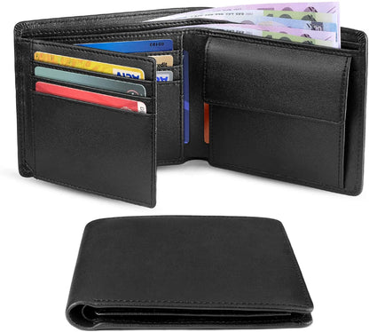 Men's slim wallet in genuine leather.