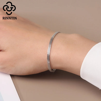 Rinntin bracelet in high-quality 925 sterling silver, for everyday wear.