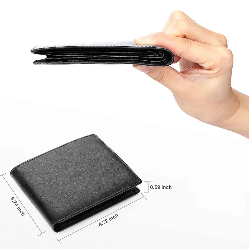 Men's slim wallet in genuine leather.