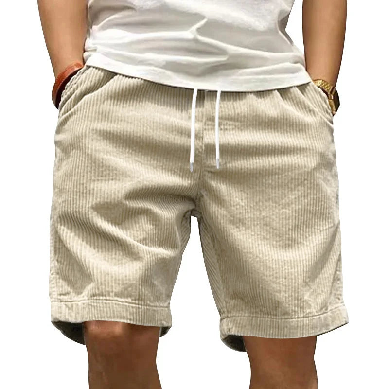 Ladiguard men's casual corduroy shorts