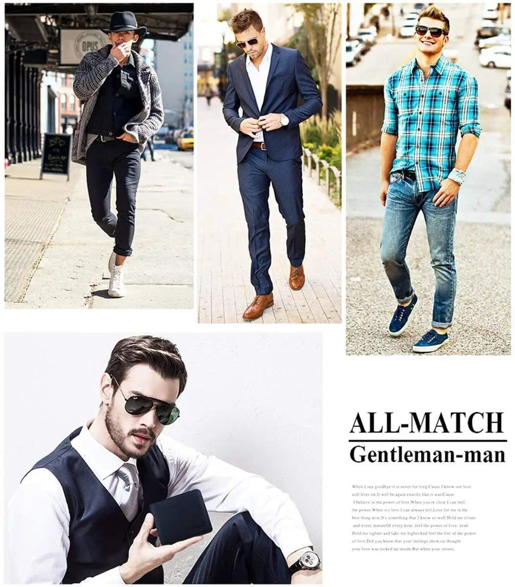 Men's slim wallet in genuine leather.