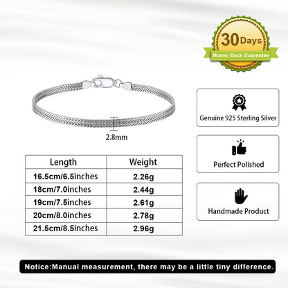 Rinntin bracelet in high-quality 925 sterling silver, for everyday wear.