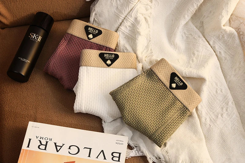 Set of 4 Ice Silk Boxer Briefs, Thin and Cool