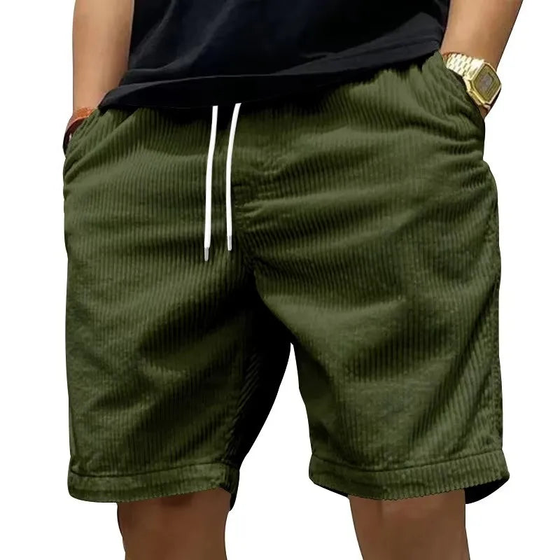 Ladiguard men's casual corduroy shorts