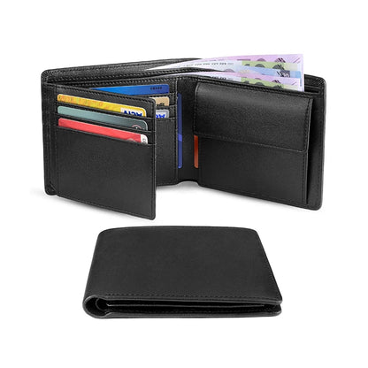 Men's slim wallet in genuine leather.