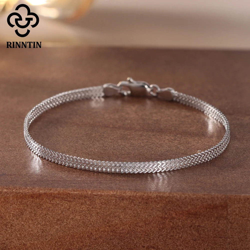 Rinntin bracelet in high-quality 925 sterling silver, for everyday wear.