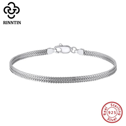 Rinntin bracelet in high-quality 925 sterling silver, for everyday wear.