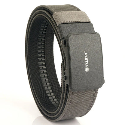 TUSHI Reinforced Tactical Belt for Men with Automatic Metal Buckle.
