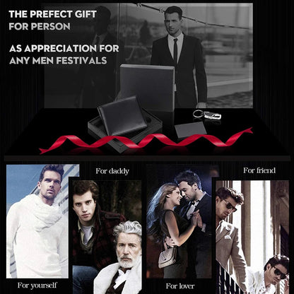 Men's slim wallet in genuine leather.