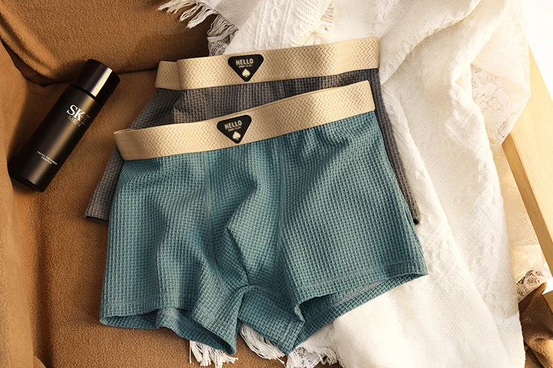 Set of 4 Ice Silk Boxer Briefs, Thin and Cool