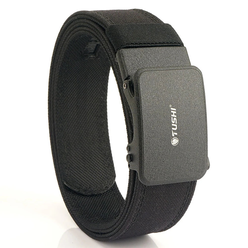 TUSHI Reinforced Tactical Belt for Men with Automatic Metal Buckle.