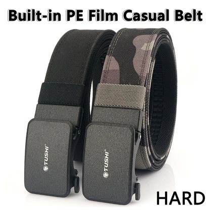 TUSHI Reinforced Tactical Belt for Men with Automatic Metal Buckle.